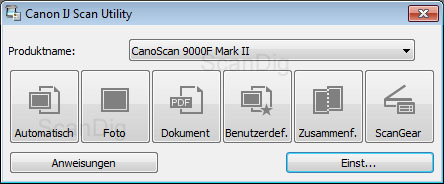 CanonCanoScan9000Fm2 IJ Utility 1