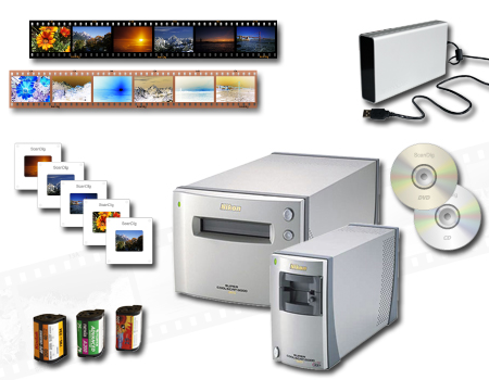 We digitalize your film material with the best existing film scanners: Nikon Super Coolscan 5000/9000