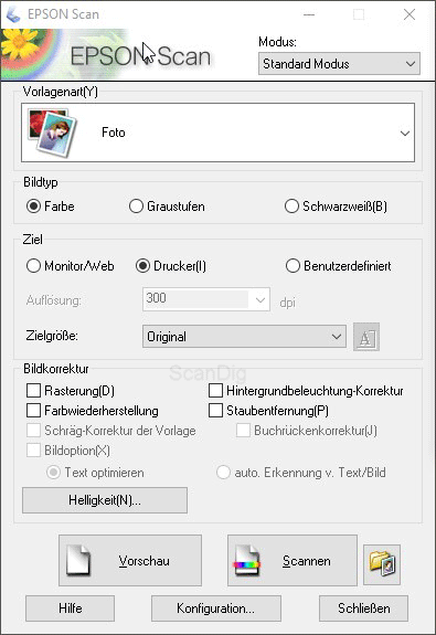 epson scanning reflective surface