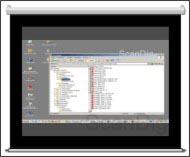 PC-Bildschirm auf einer Lichtbildwand