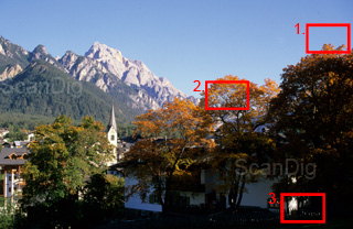 A sample image for the evaluation of the scanning results of the OpticFilm 7600i 