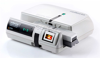 Slide mount scanner Reflecta DigitDia 6000 for scanning slide mounts automatically in batch mode: Detailed test report and report