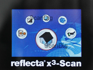 Das Hauptmenü des Reflecta x3-Scan
