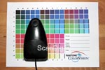 Figure 12: Measuring a test chart with a spectrophotometer