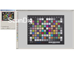 Calibration Procedure: the big frame must be positioned by the user in a way that the small frames are located on each of the colour fields.